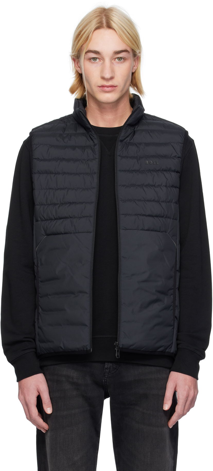Väst BOSS Padded Vest Svart | 50514762