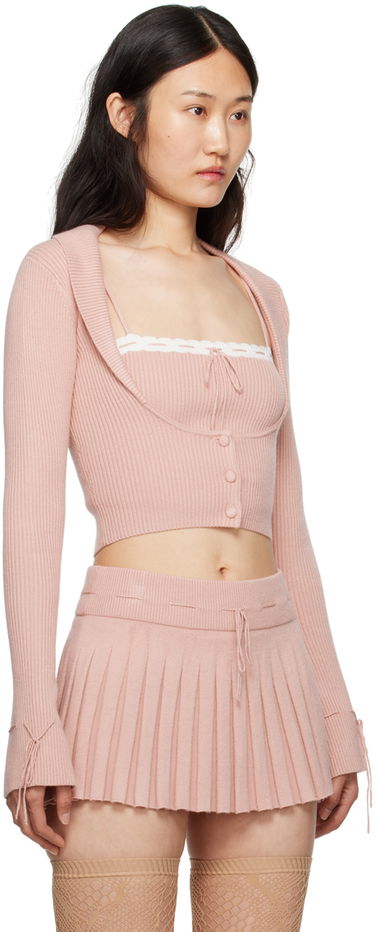 Sweater GUIZIO Guizio Cielo Knit Cardigan Rosa | H23620S020, 1