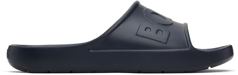 Sneakers och skor BOSS Embossed Logo Pool Slides Mörkblå | 50498207