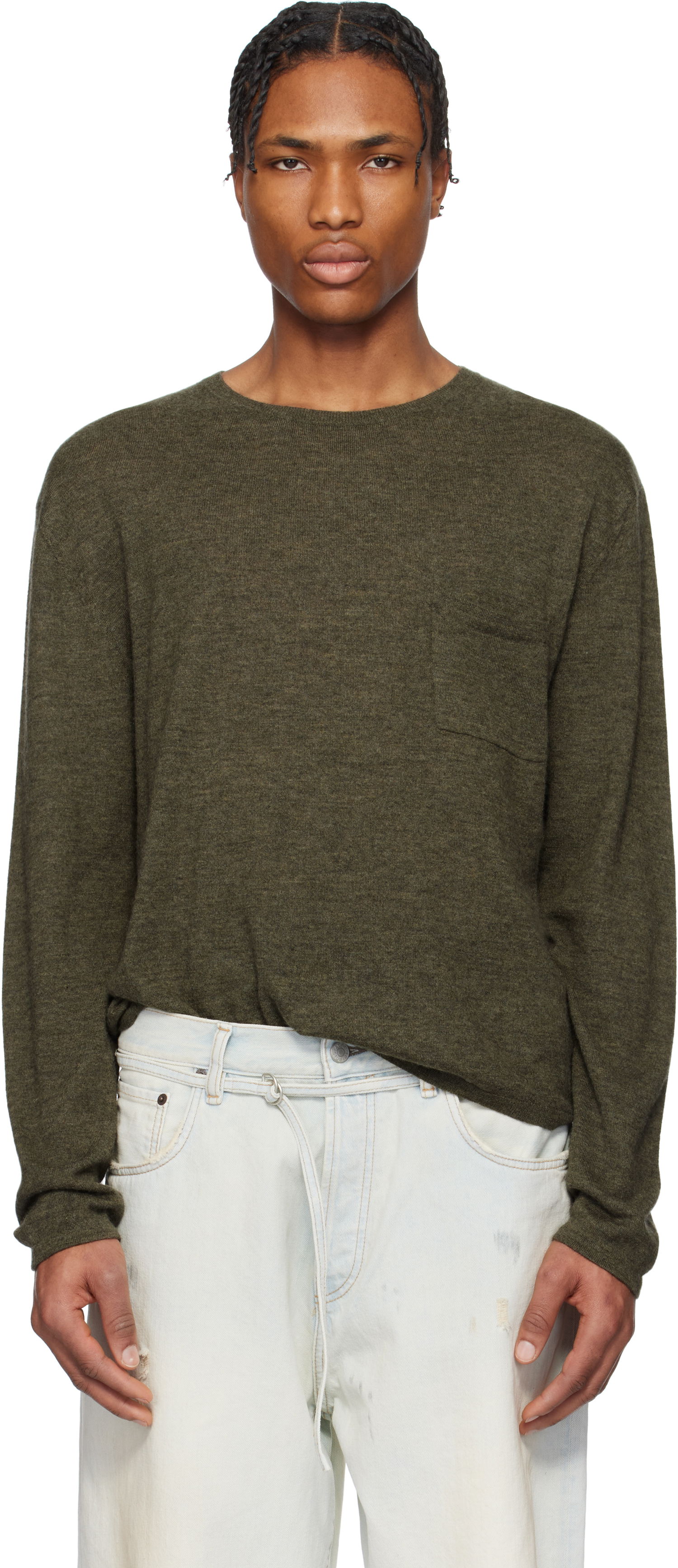 Sweater Acne Studios Acne Studios Cashmere Crew Neck Sweater Grön | B60354-, 0