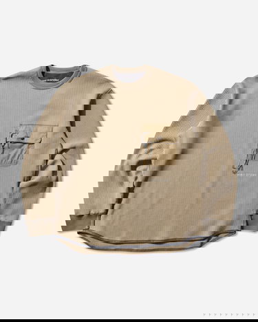 Skjorta and wander PE Waffle Longsleeve Top Beige | 5745284084 040, 1