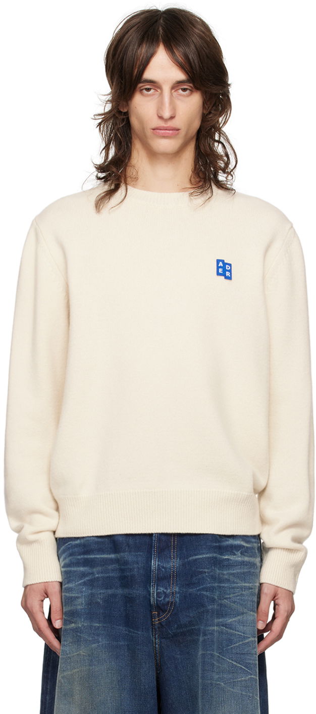 Sweater ADER ERROR Knit Sweater with Logo Patch Vit | BMSGFYKT0101OT