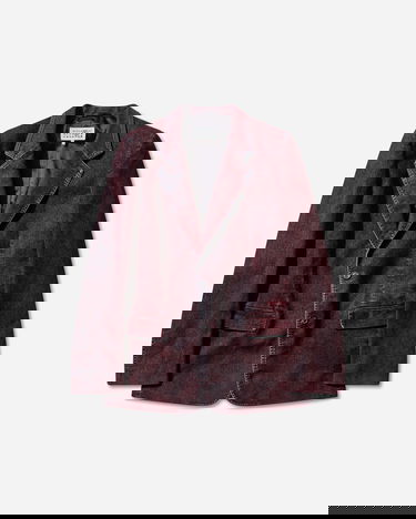 Jacka Maison Margiela Flocked Denim Suit Jacket Bourgogne | SH2BN0019 227, 1