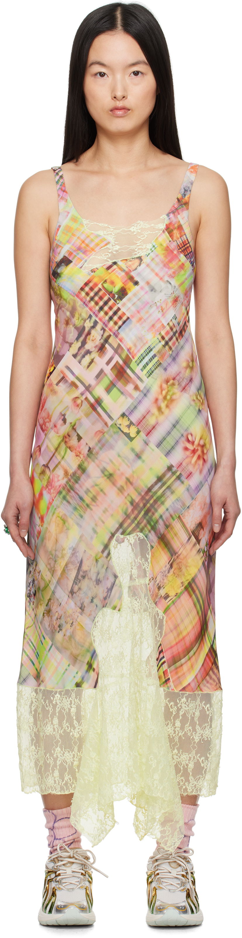 Klä Collina Strada Collina Strada Anemone Print Midi Dress Flerfärgad | XX4019
