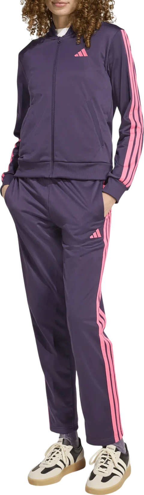 Träningsoverall adidas Originals Essentials 3-Stripes Tracksuit Purpur | jx0510
