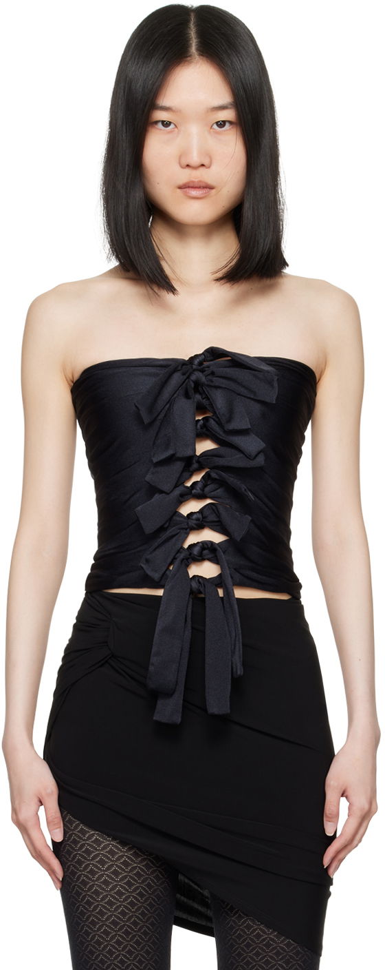 Linne Coperni Coperni Knotted Gala Tube Top Svart | COPT57BIS545