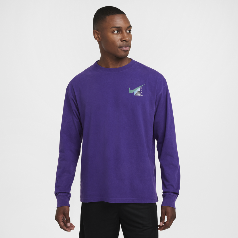 T-shirt Nike Max90 Basketball Long Sleeve T-Shirt Purpur | HF6195-504
