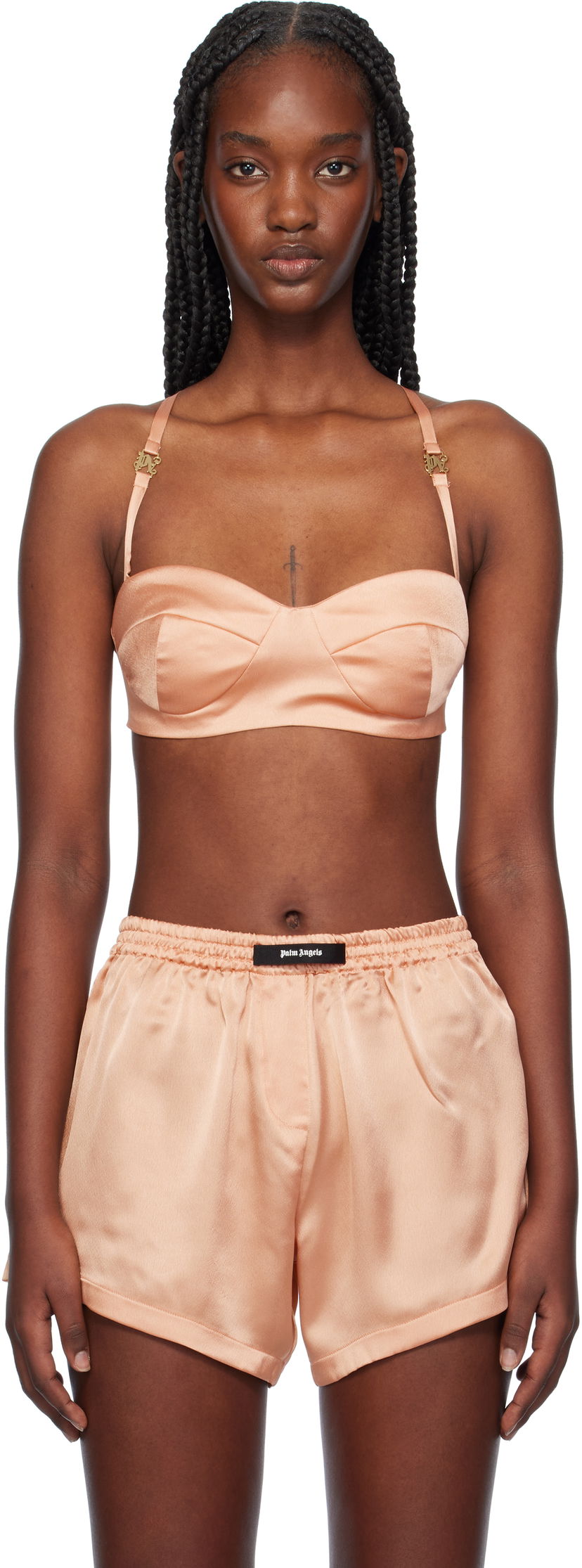 Behå Palm Angels Balconette Bra Rosa | PWUB014F24FAB0023434