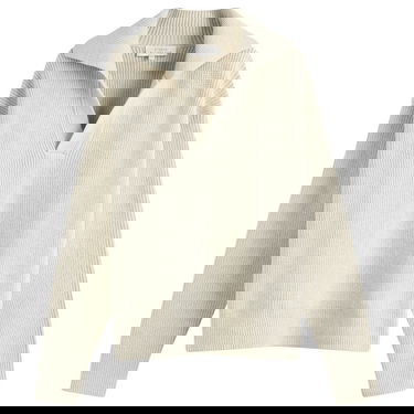 Sweater Studio Nicholson Studio Nicholson Nash Rib Polo Knit, Size Large Beige | NASHSNM-1295-NTL, 1