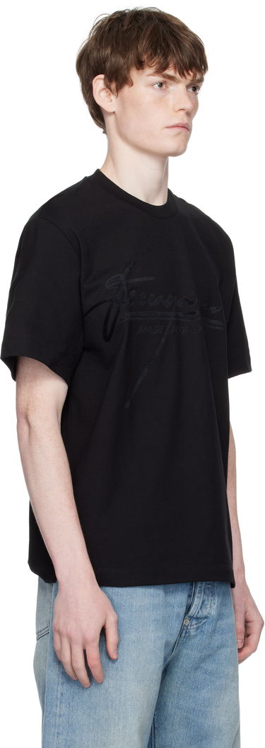 T-shirt FERRAGAMO Ferragamo Signature Crew Neck T-Shirt Svart | 786885, 1