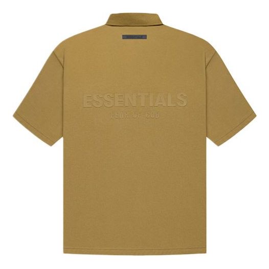 Polotröja Fear of God Essentials Logo Polo Shirt Beige | FOG-FW21-006