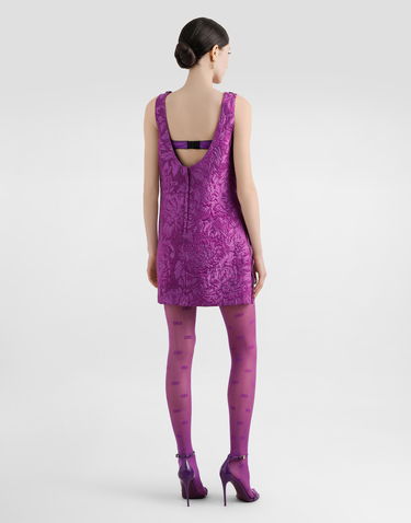 Klä Dolce & Gabbana Dolce & Gabbana Brocade A-Line Mini Dress Purpur | F6TMLTHJMQOF0571, 2