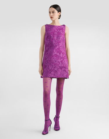 Klä Dolce & Gabbana Dolce & Gabbana Brocade A-Line Mini Dress Purpur | F6TMLTHJMQOF0571, 1
