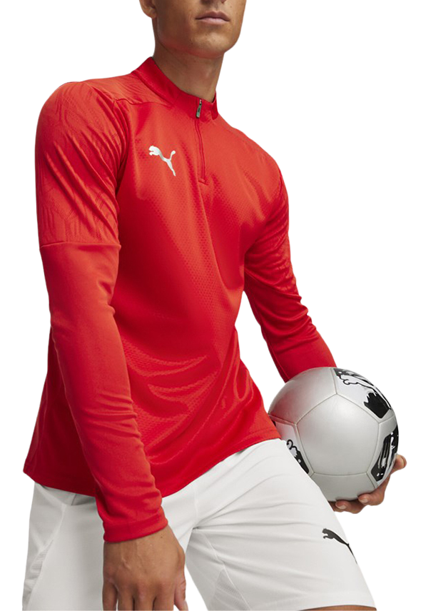 T-shirt Puma teamFINAL Training 1/4 Zip Top Röd | 658551-01