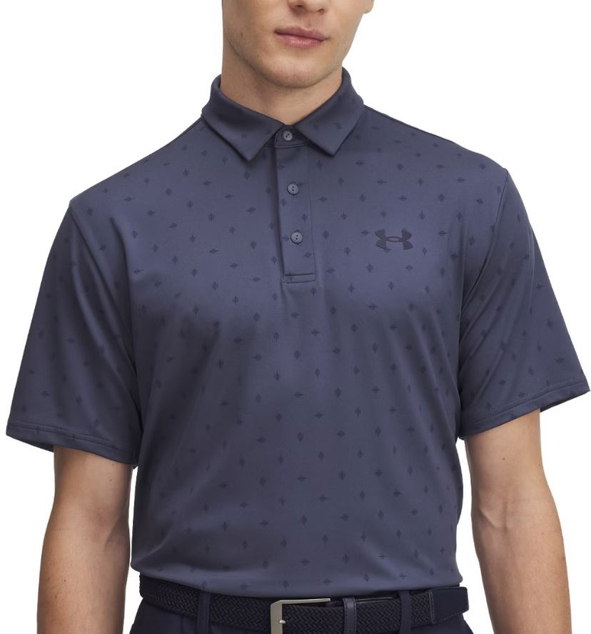 Polotröja Under Armour Playoff 3.0 Diamond Print Polo Shirt Mörkblå | 1378677-046