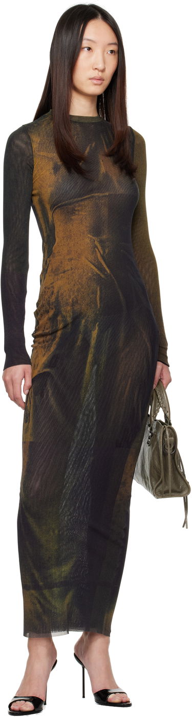 Klä Jean Paul Gaultier Jean Paul Gaultier Printed Maxi Dress Grön | 25/03-W-DR027-M004P-4812, 3
