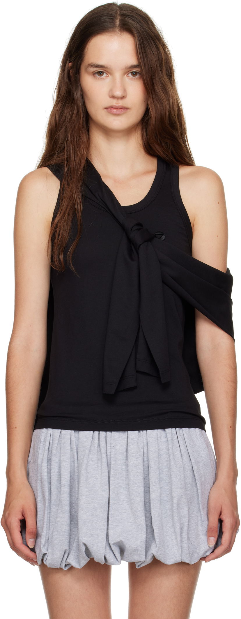 Linne Coperni Coperni Knotted Jersey Tank Top Svart | COPJS161F5009