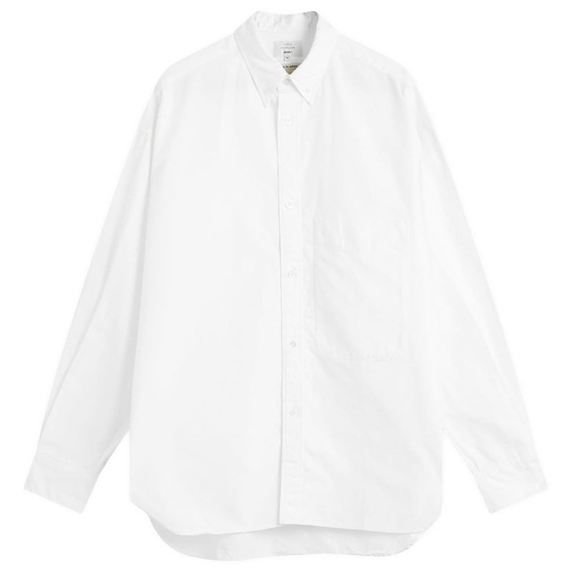 Skjorta Studio Nicholson Beams Plus Lisa Oxford Shirt Vit | BPSN1101-01