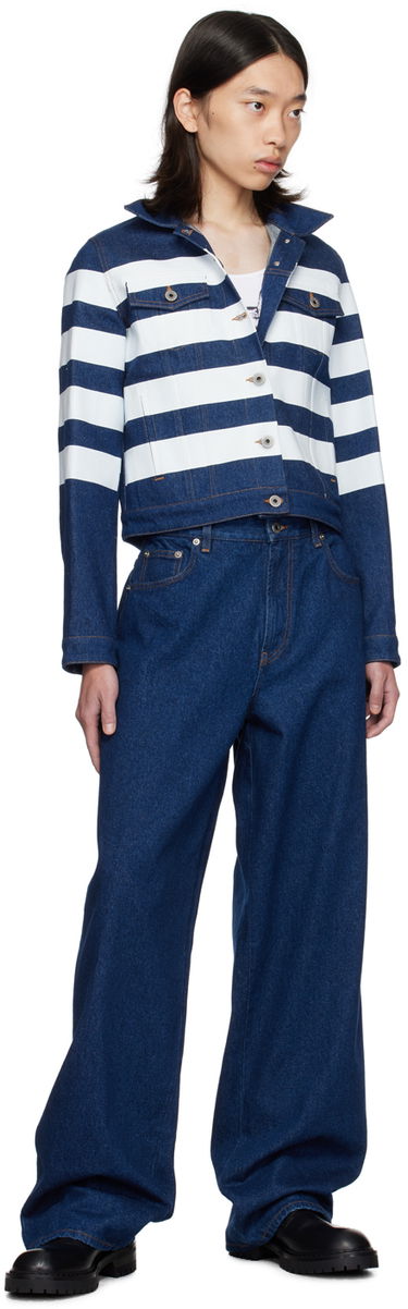 Jacka Jean Paul Gaultier Gaultier 'The Marinière' Striped Denim Jacket Mörkblå | 24/30-F-VE071IP-D017-5501, 3
