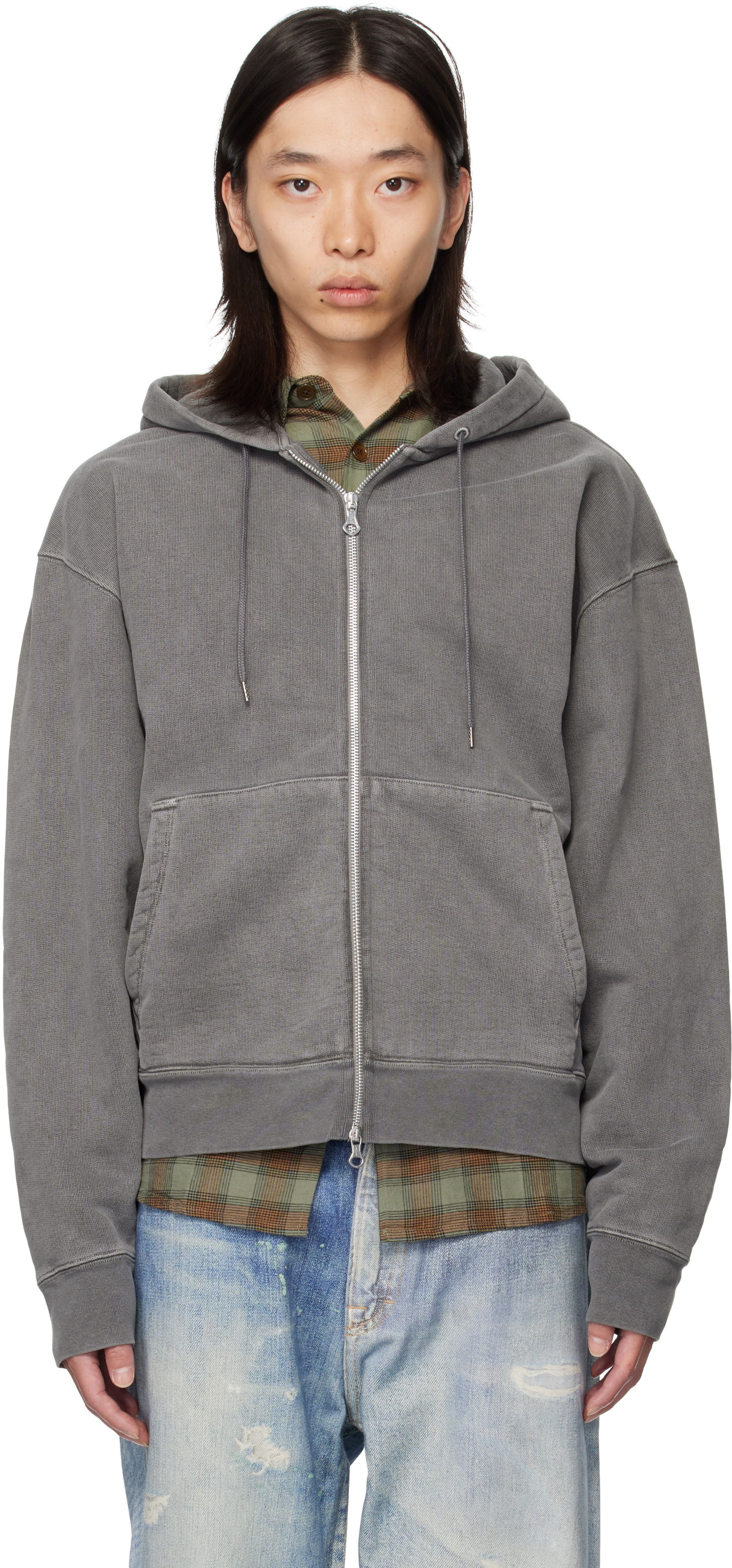 Sweatshirt OUR LEGACY Our Legacy Rascal Zip-Up Hoodie Grå | M4256RW, 0