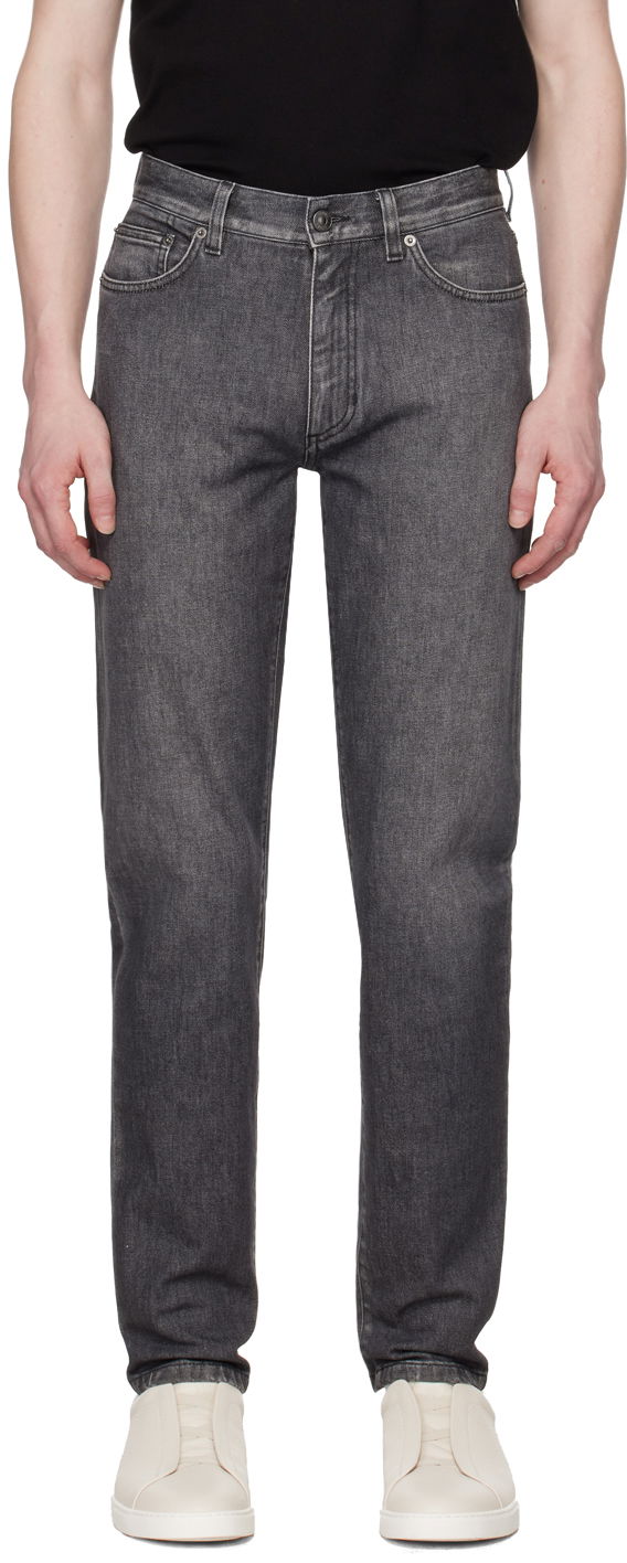 Jeans ZEGNA Slim Fit Jeans Grå | UDIF6A7-CITY