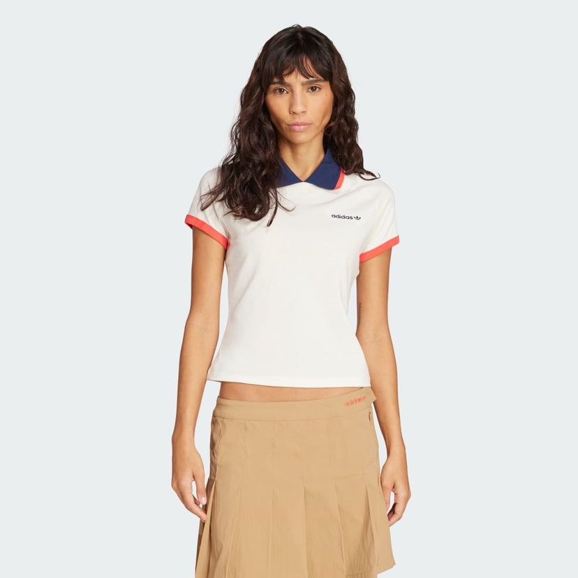 Polotröja adidas Performance Cropped Polo Shirt Vit | JY3515