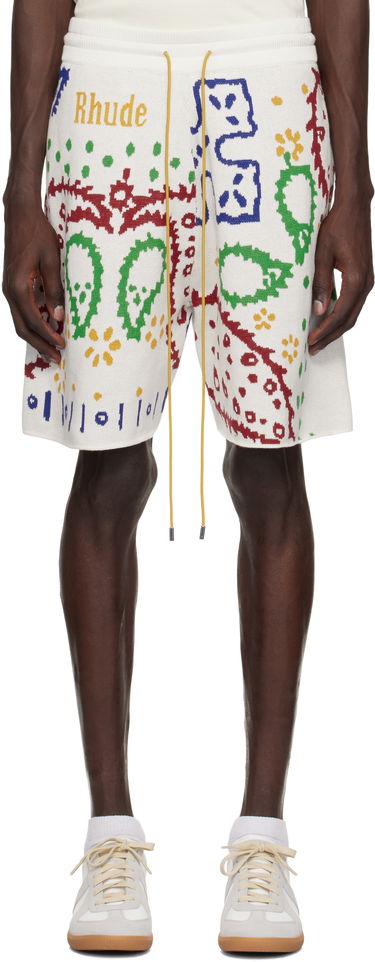Shorts Rhude Rhude Knit Bandana Shorts Vit | RHPS25SH01472, 0