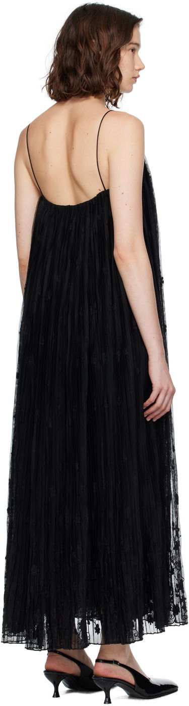 Klä TOTEME TOTEME Floral Tulle Midi Dress Svart | 253-WRD0211-FB0431, 2