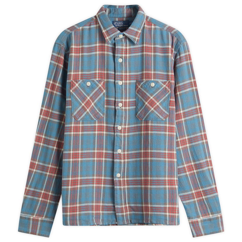 Skjorta Polo by Ralph Lauren Polo Ralph Lauren Outdoor Flannel Shirt, Size Large Blå | 710966125001