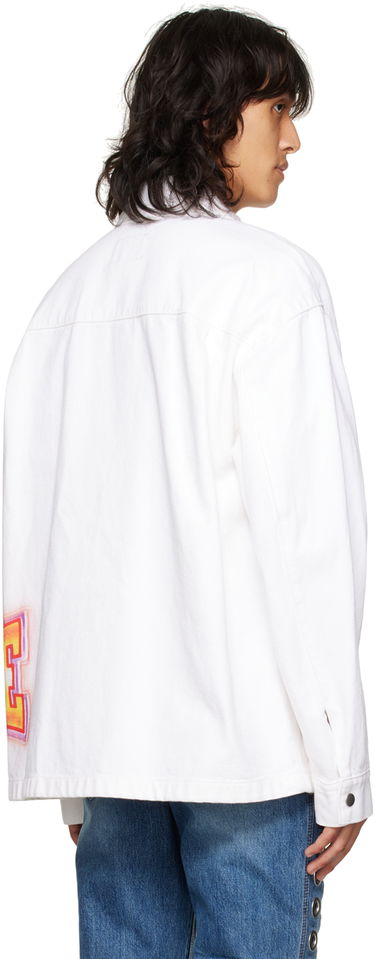 Jacka We11done We11done Printed Denim Jacket Vit | WD-DJ3-22-312-U-WH, 2