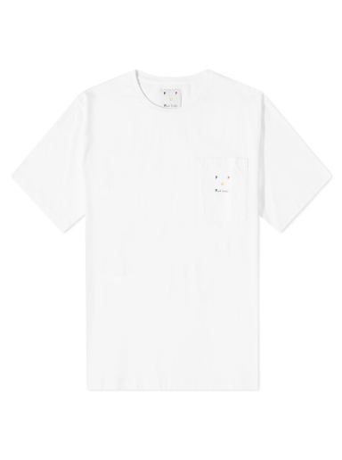 T-shirt Pop Trading Company x Paul Smith Embroidered Tee Vit | M1R-139Y-KP3909