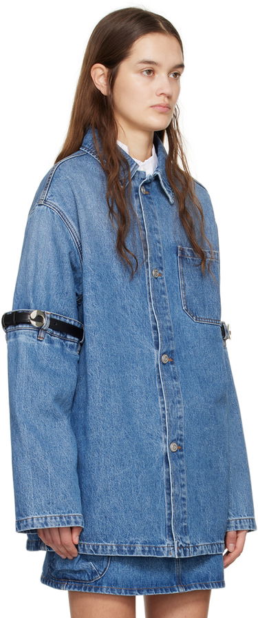 Jacka Coperni Coperni Denim Jacket with Open Elbow Detail Blå | COPCH36202, 1
