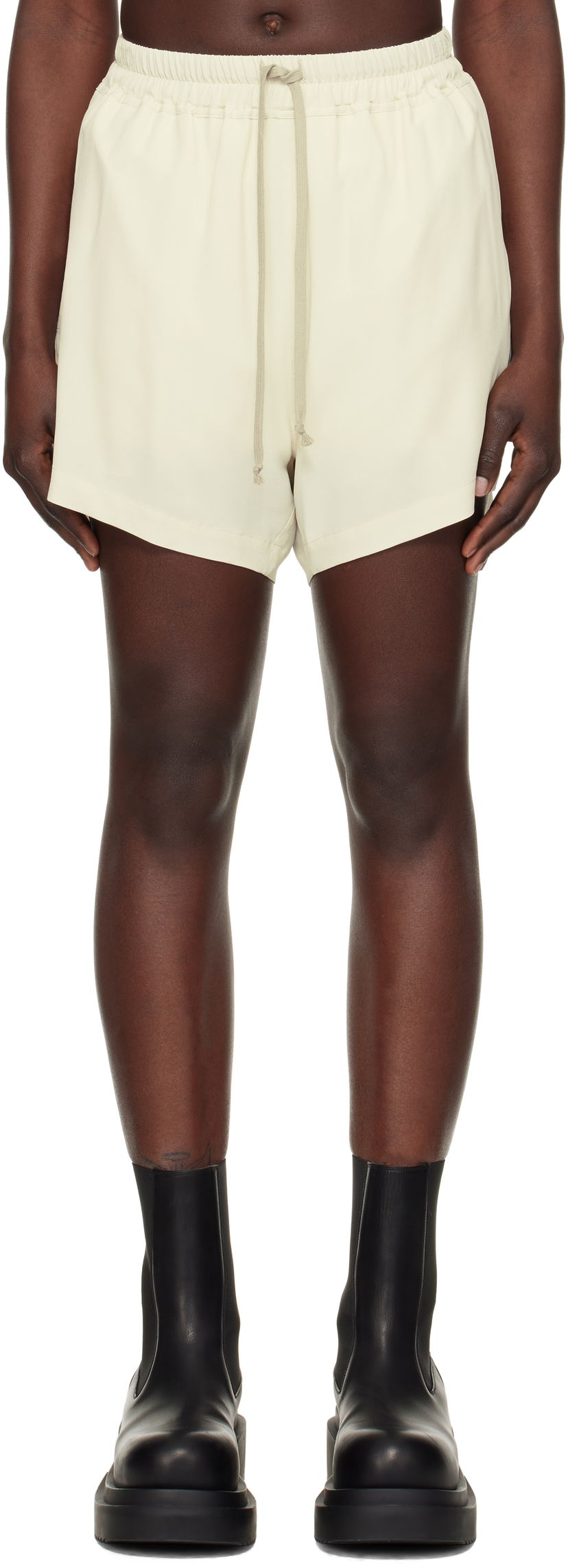 Shorts Rick Owens Rick Owens Hollywood Boxers Shorts Beige | RP01E7351 CC