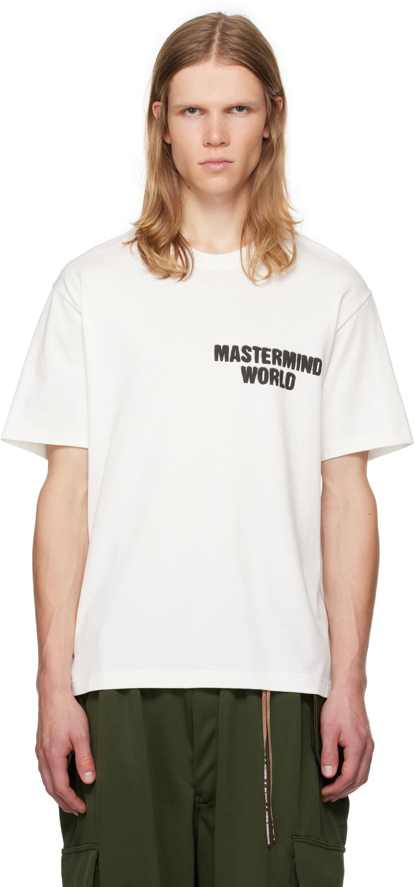 T-shirt Mastermind WORLD Spray Paint T-shirt Vit | MW24S13-TS048-010