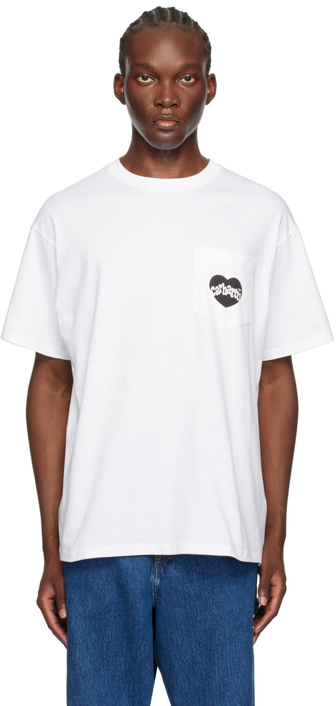 T-shirt Carhartt WIP Amour Pocket T-Shirt Vit | I033675