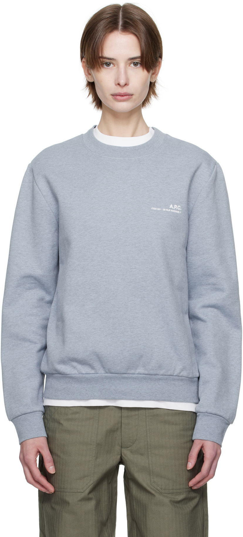 Sweatshirt A.P.C. A.P.C. Standard Item Overdye Sweatshirt Blå | COHBP-M27939