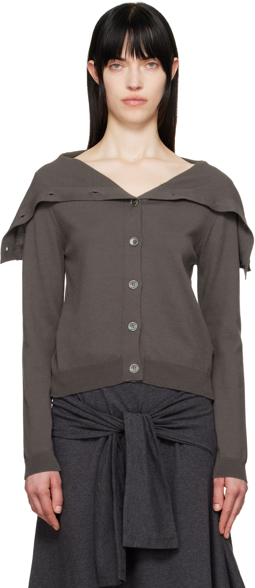 Sweater OUR LEGACY Our Legacy Open Knit Cardigan Grå | W2253OF
