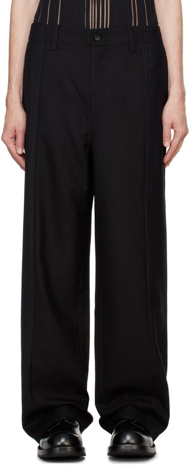 Byxor Feng Chen Wang Feng Chen Wang Deconstructed Patchwork Trousers Svart | FUF18TR05, 0