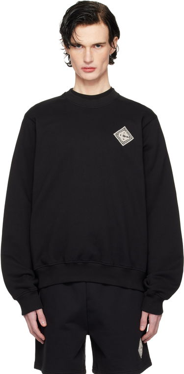 Sweater Casablanca Pearl Diamond Patch Sweatshirt Svart | MPS25-JTP-293-06, 0