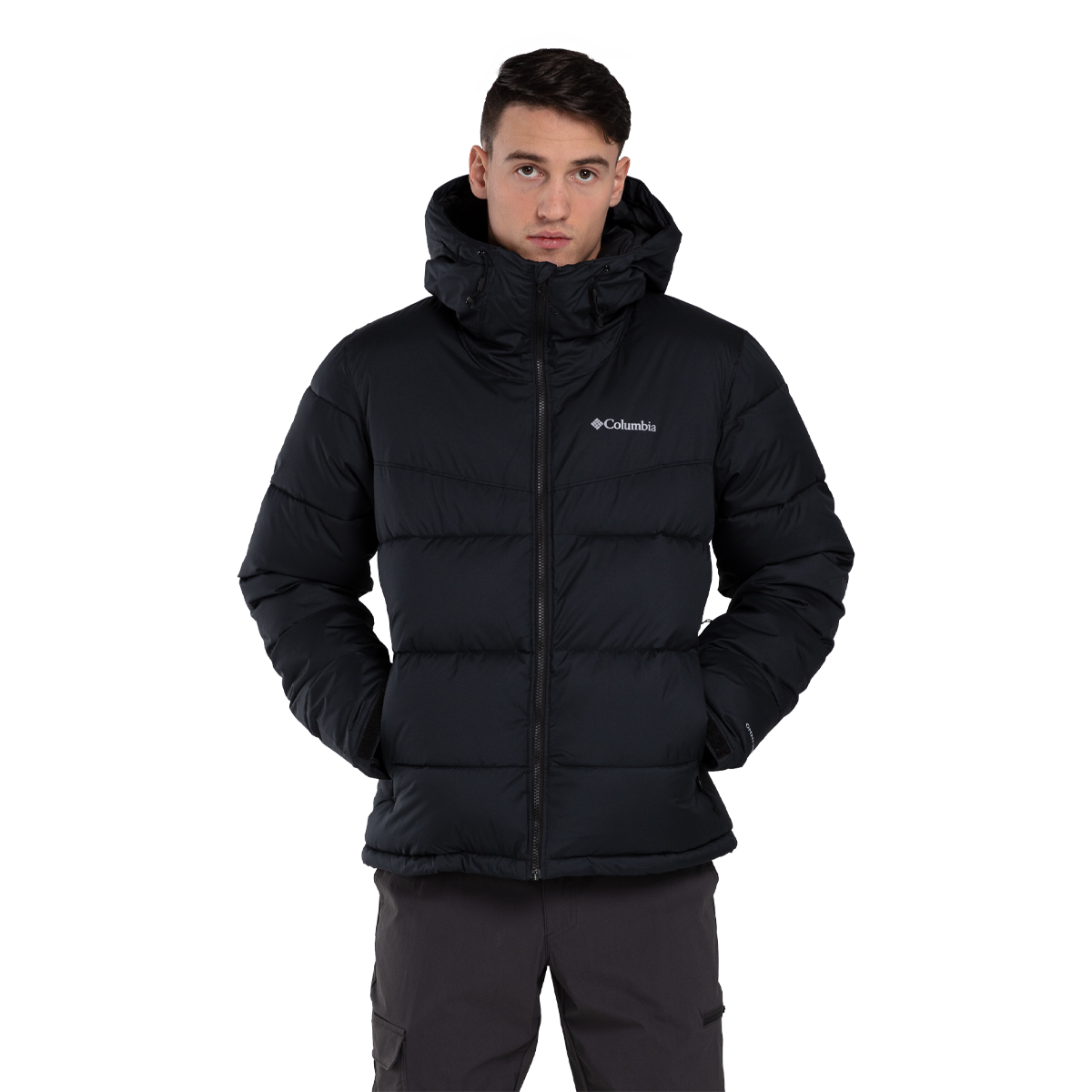 Pufferjacka Columbia Iceline Ridge Hooded Puffer Jacket Svart | 1864271013, 0