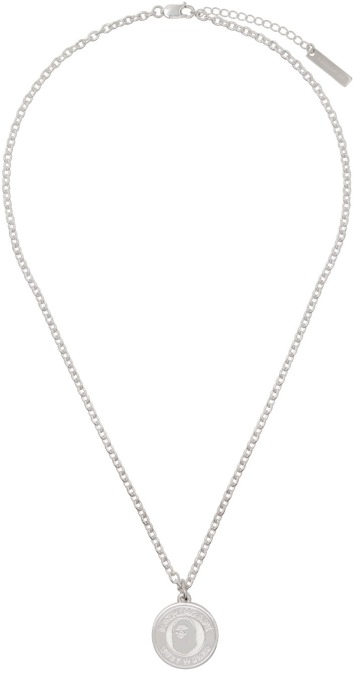 Halsband BAPE BAPE Silver Busy Works Necklace Metallisk | 001GDK301001M