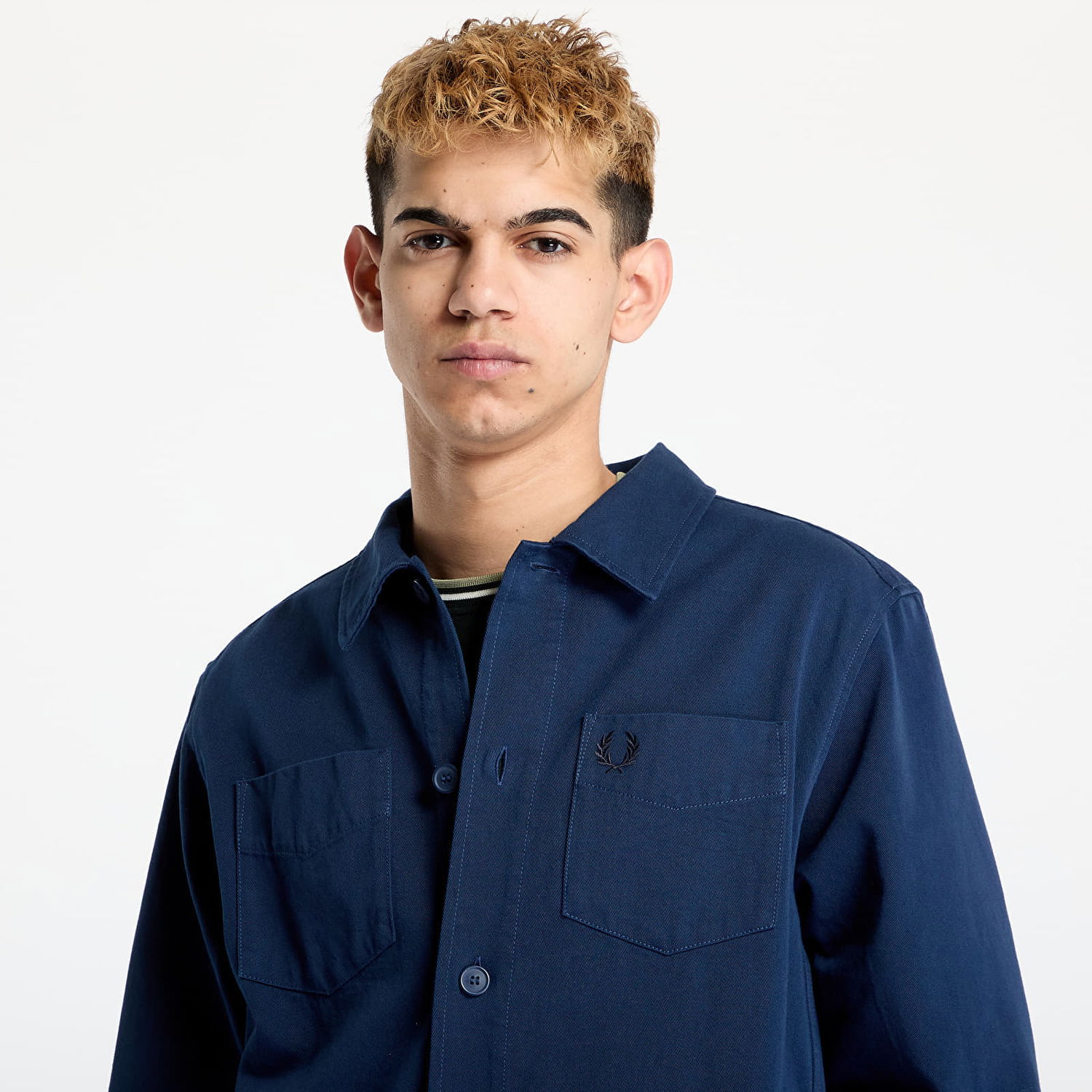 Skjorta Fred Perry Fred Perry Twill Overshirt Blå | M6627 X86, 1