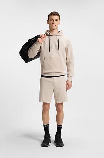 Shorts BOSS Stretch Cotton-Blend Shorts Beige | 50537199, 1