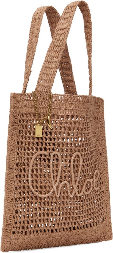 Tygpåse CHLOÉ Chloé Summer Banana Raffia Tote Svart | CH25US901P08, 3
