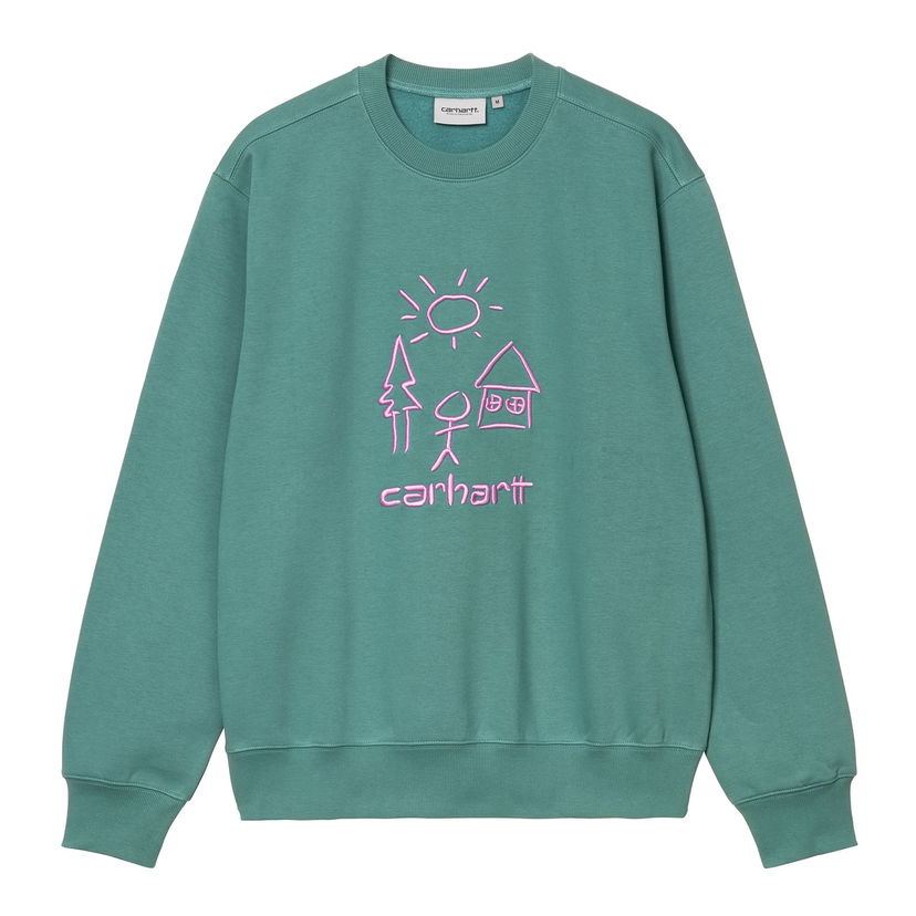 Sweater Carhartt WIP Carhartt WIP Masterpiece Sweatshirt Grön | I035199_9