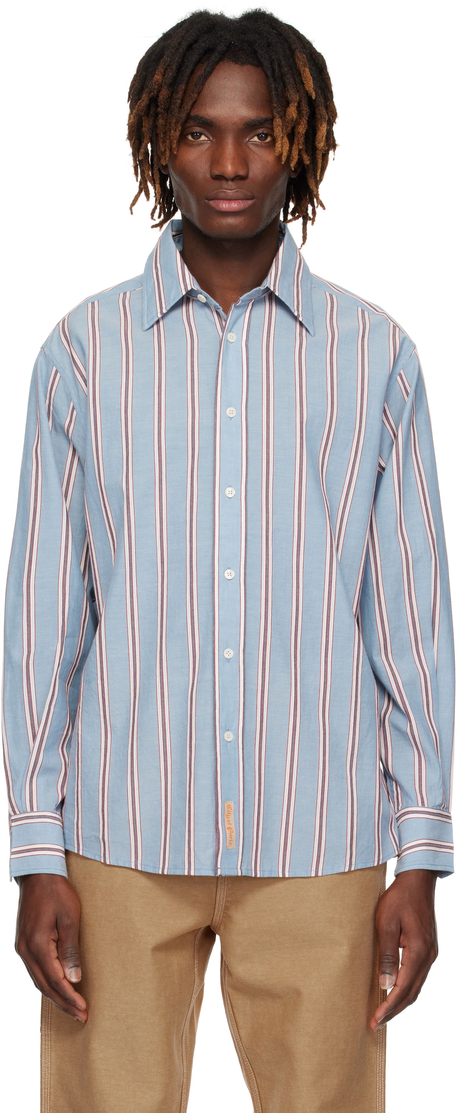 Skjorta Bode Bode Regatta Stripe Shirt Blå | MRS25SH026, 0