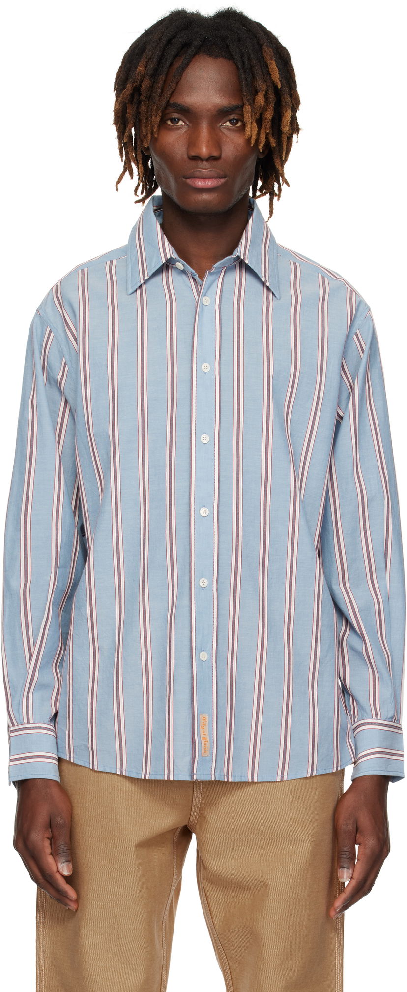 Skjorta Bode Bode Regatta Stripe Shirt Blå | MRS25SH026