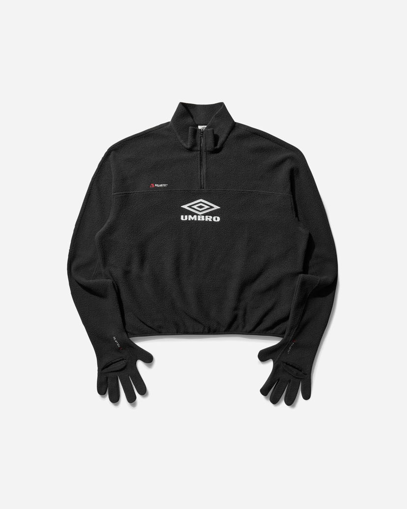 Sweatshirt Umbro Fazi Gloved Polartec Fleece Svart | UBMW0350FA223 GRY0003