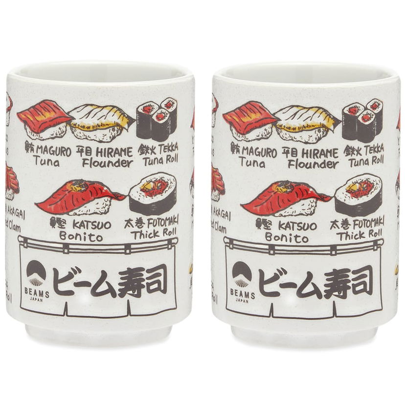 Heminredning BEAMS BEAMS JAPAN Fish Design Ceramic Cup Set Vit | 56710391950-94