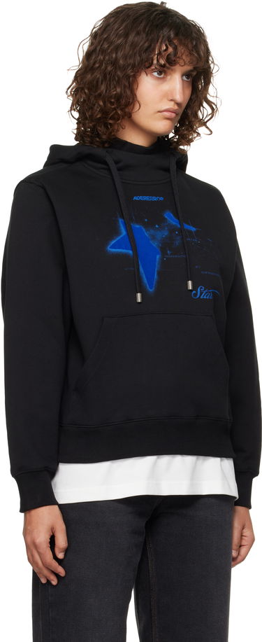 Sweatshirt ADER ERROR Graphic Print Hoodie Svart | BN01FWHD0103BK, 4